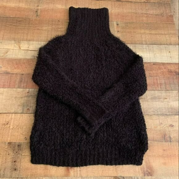 POL womens size medium eyelash black knit turtle neck sweater - Picture 7 of 7